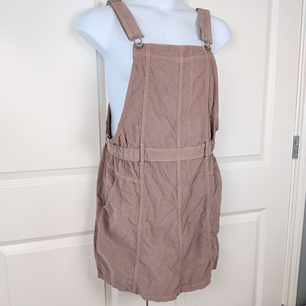 American Eagle Corduroy‎ Overall Dress XL Mauve Pink Cotton Pinafore Indie Boho